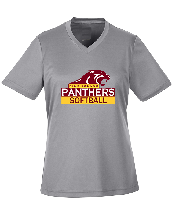 Pine Island HS Softball Logo - Womens Performance Shirt