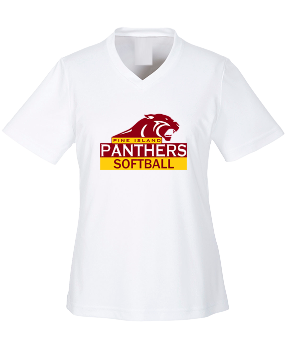 Pine Island HS Softball Logo - Womens Performance Shirt