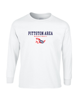 Pittston Area HS Boys Basketball Block - Mens Basic Cotton Long Sleeve