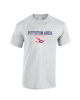 Pittston Area HS Boys Basketball Block - Cotton T-Shirt