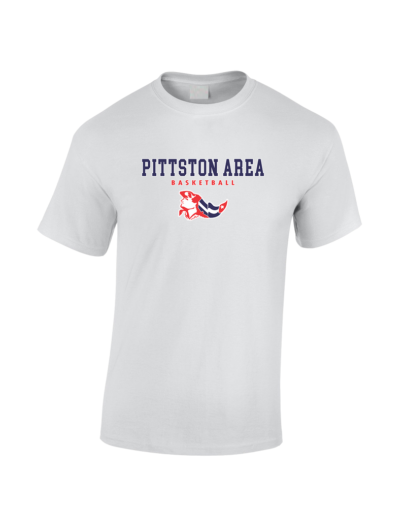 Pittston Area HS Boys Basketball Block - Cotton T-Shirt