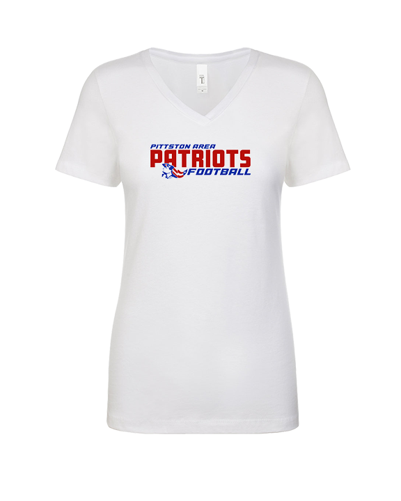 Pittston Area HS Football Bold - Womens V-Neck