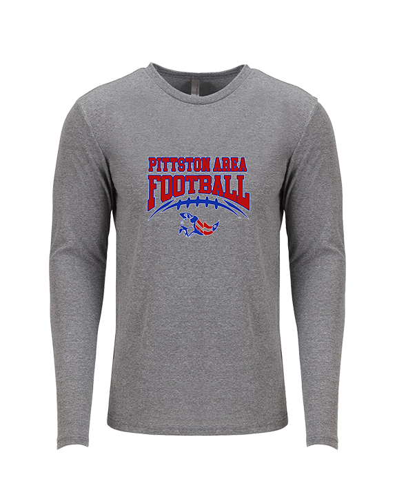 Pittston Area HS Football School Football - Tri-Blend Long Sleeve