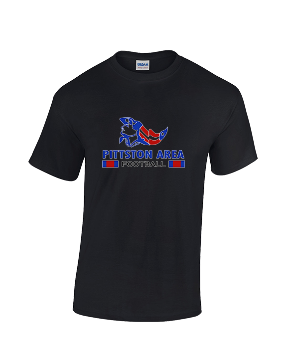 Pittston Area HS Football Stacked - Cotton T-Shirt