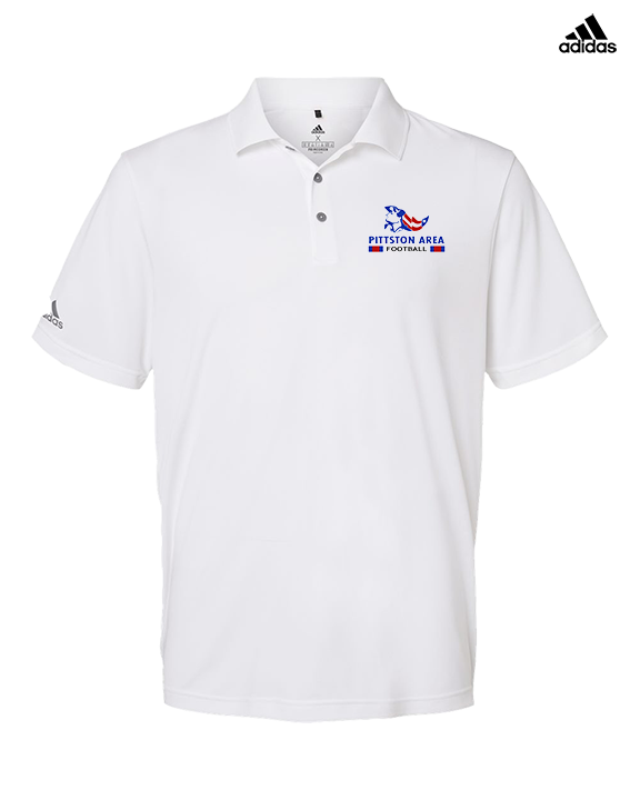 Pittston Area HS Football Stacked - Mens Adidas Polo