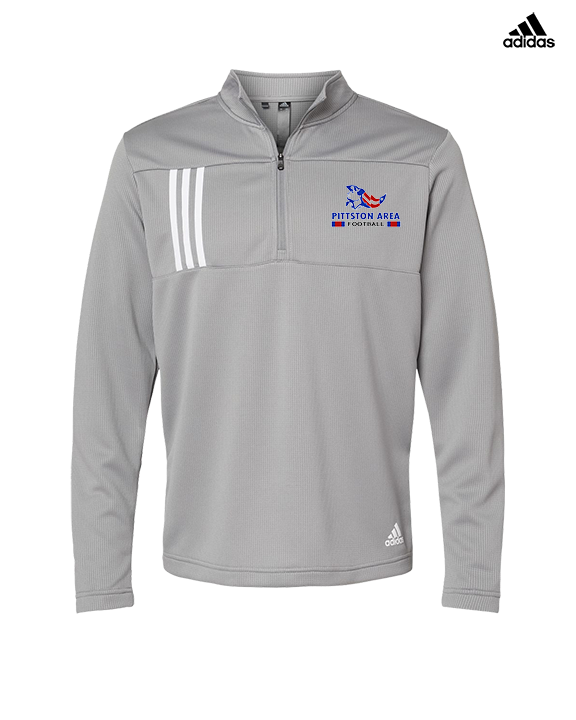 Pittston Area HS Football Stacked - Mens Adidas Quarter Zip