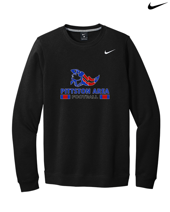 Pittston Area HS Football Stacked - Mens Nike Crewneck