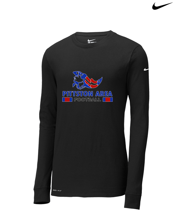 Pittston Area HS Football Stacked - Mens Nike Longsleeve