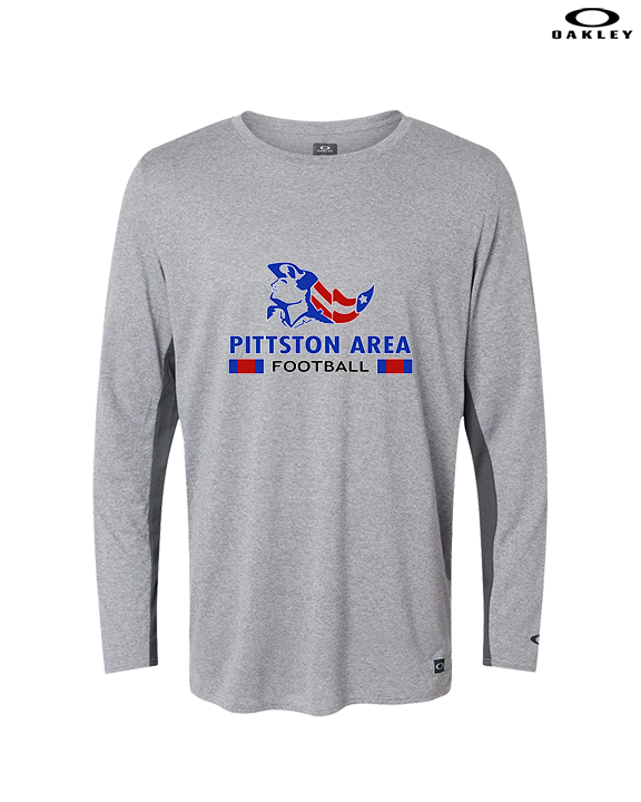 Pittston Area HS Football Stacked - Mens Oakley Longsleeve