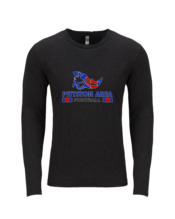 Pittston Area HS Football Stacked - Tri-Blend Long Sleeve