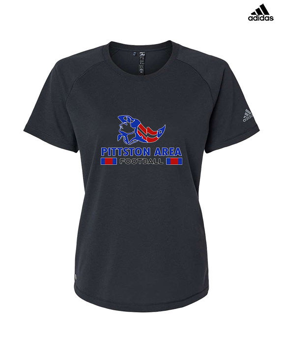 Pittston Area HS Football Stacked - Womens Adidas Performance Shirt