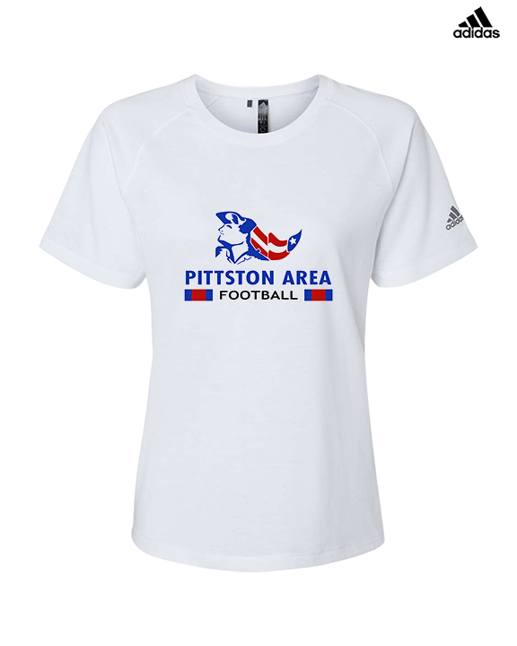 Pittston Area HS Football Stacked - Womens Adidas Performance Shirt