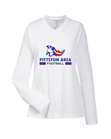 Pittston Area HS Football Stacked - Womens Performance Longsleeve