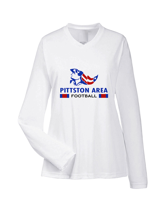 Pittston Area HS Football Stacked - Womens Performance Longsleeve