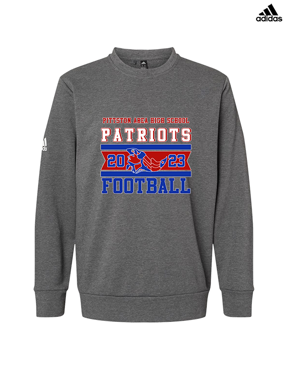 Pittston Area HS Football Stamp - Mens Adidas Crewneck