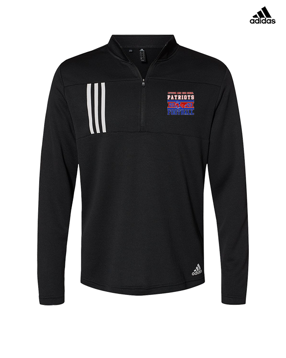 Pittston Area HS Football Stamp - Mens Adidas Quarter Zip