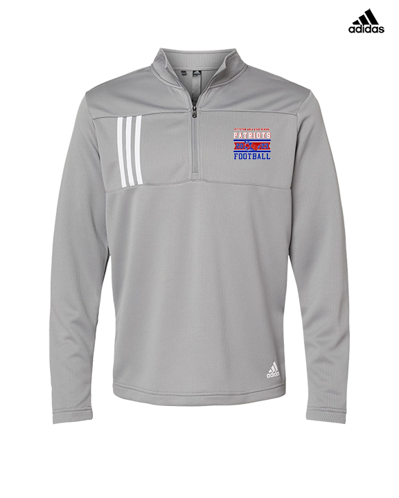 Pittston Area HS Football Stamp - Mens Adidas Quarter Zip