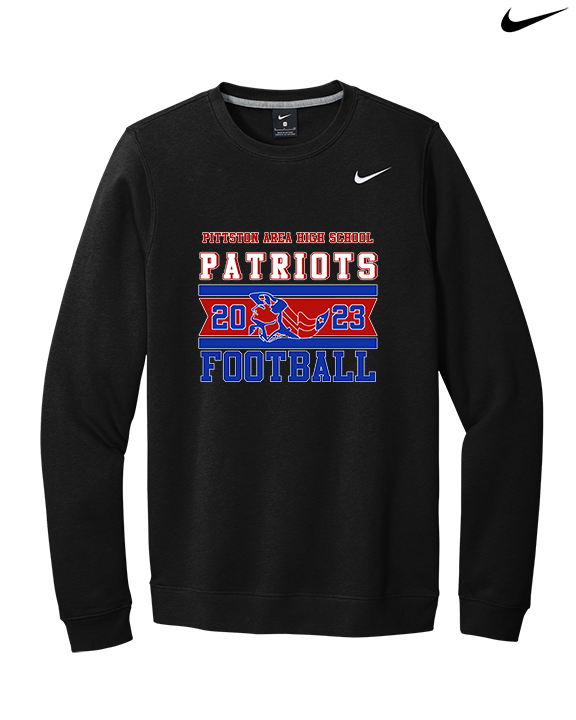 Pittston Area HS Football Stamp - Mens Nike Crewneck