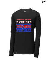 Pittston Area HS Football Stamp - Mens Nike Longsleeve