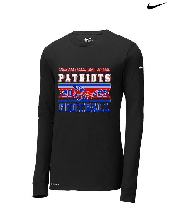 Pittston Area HS Football Stamp - Mens Nike Longsleeve