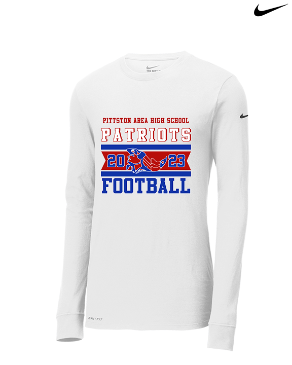 Pittston Area HS Football Stamp - Mens Nike Longsleeve