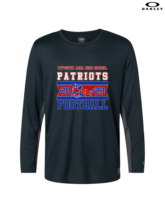 Pittston Area HS Football Stamp - Mens Oakley Longsleeve