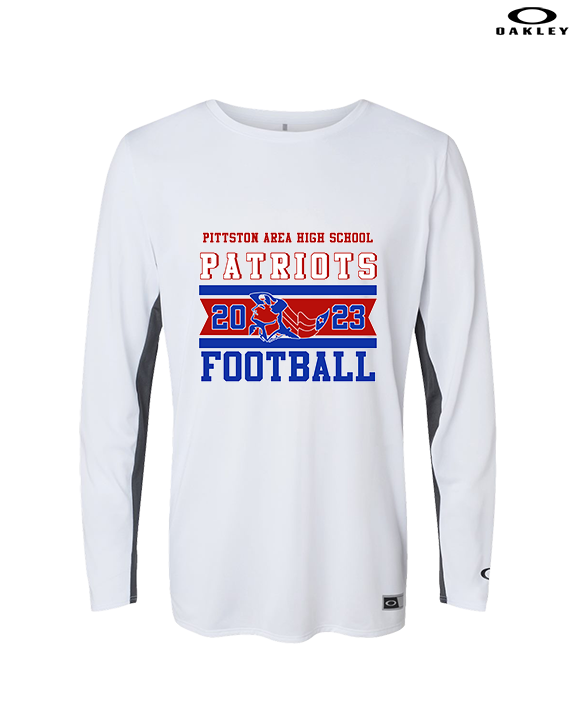 Pittston Area HS Football Stamp - Mens Oakley Longsleeve