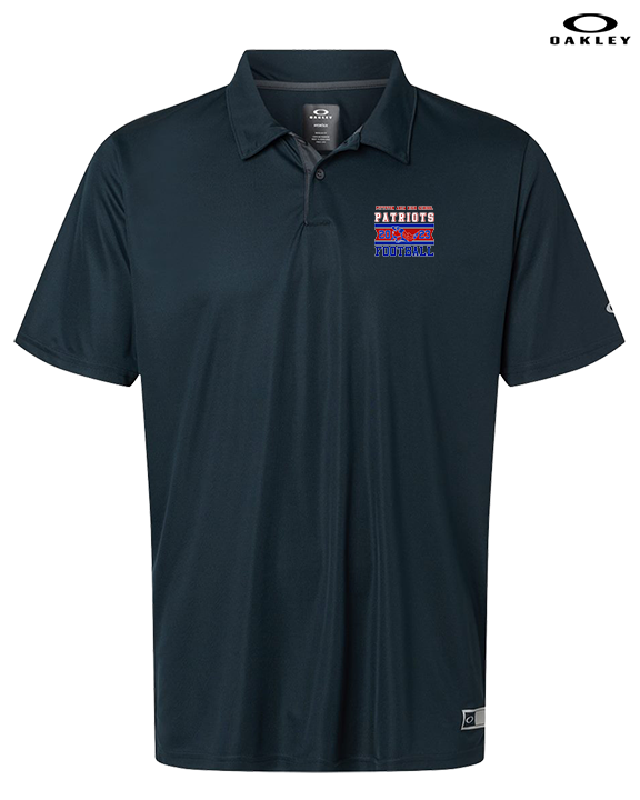 Pittston Area HS Football Stamp - Mens Oakley Polo