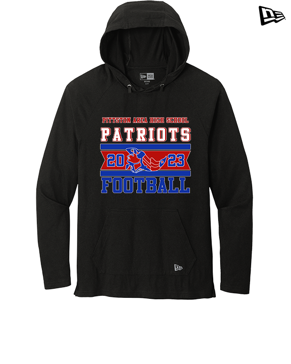 Pittston Area HS Football Stamp - New Era Tri-Blend Hoodie