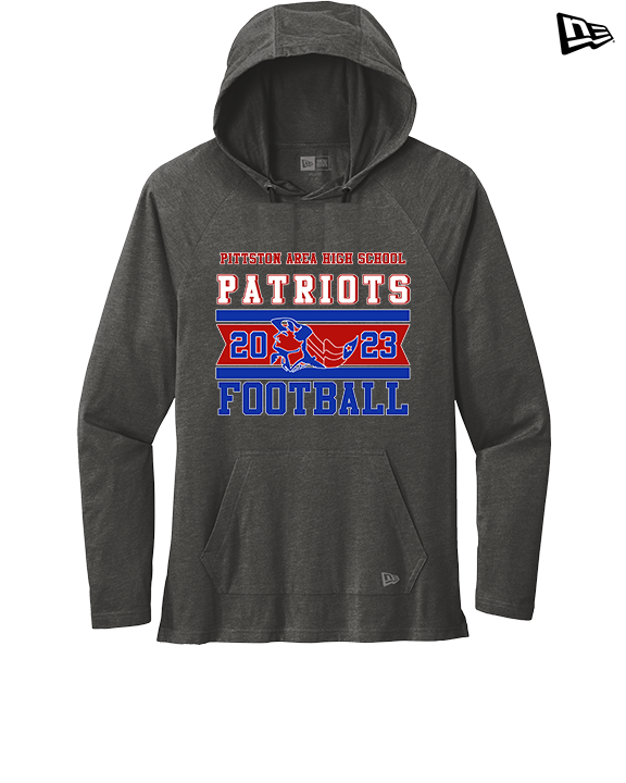 Pittston Area HS Football Stamp - New Era Tri-Blend Hoodie