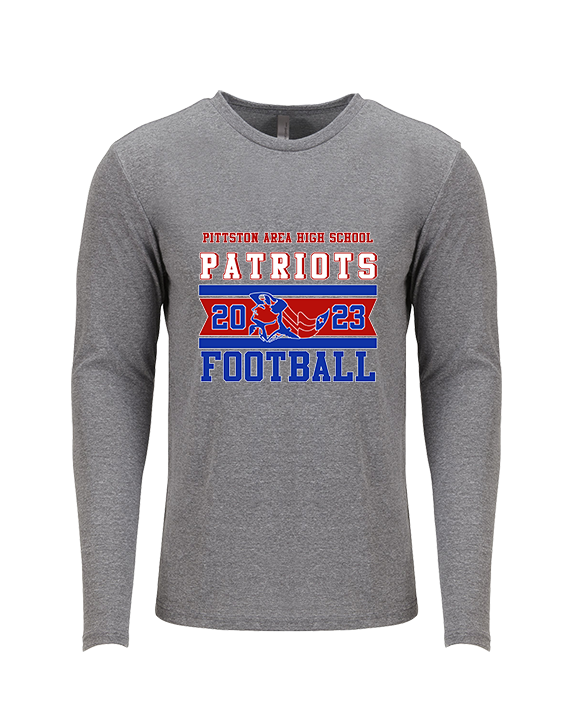 Pittston Area HS Football Stamp - Tri-Blend Long Sleeve