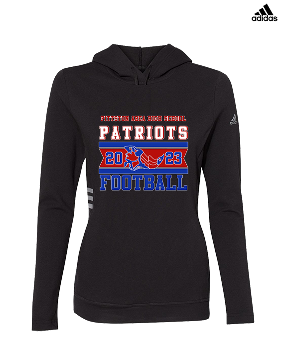 Pittston Area HS Football Stamp - Womens Adidas Hoodie