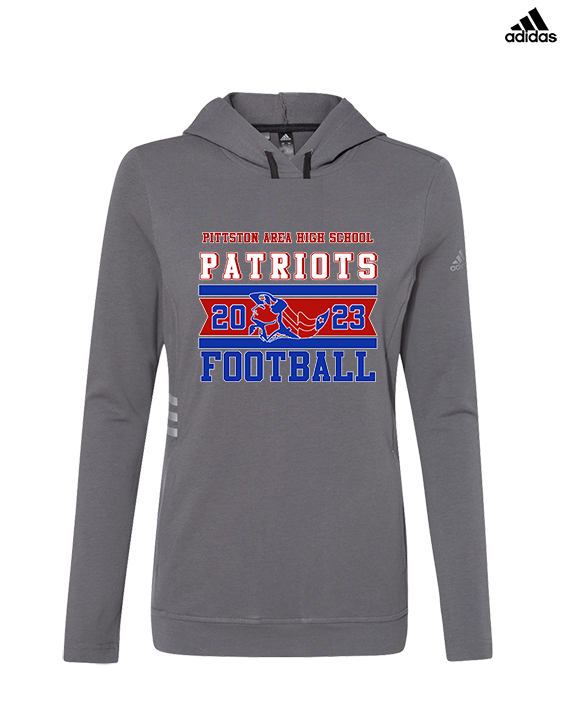 Pittston Area HS Football Stamp - Womens Adidas Hoodie