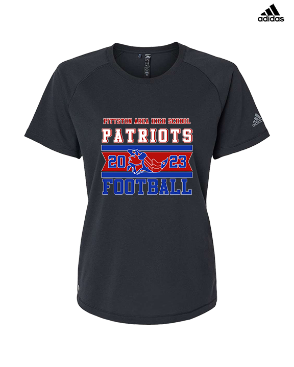 Pittston Area HS Football Stamp - Womens Adidas Performance Shirt