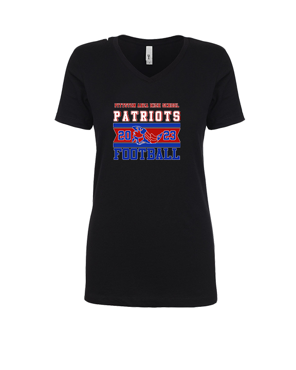 Pittston Area HS Football Stamp - Womens Vneck