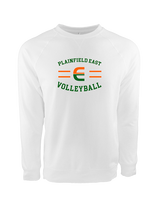 Plainfield East HS Boys Volleyball Curve - Crewneck Sweatshirt