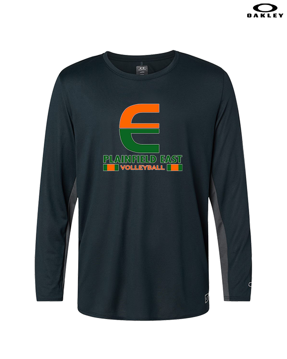 Plainfield East HS Boys Volleyball Stacked - Mens Oakley Longsleeve