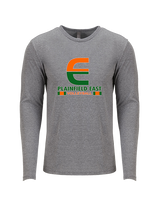 Plainfield East HS Boys Volleyball Stacked - Tri-Blend Long Sleeve