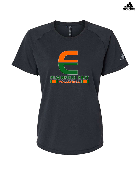 Plainfield East HS Boys Volleyball Stacked - Womens Adidas Performance Shirt