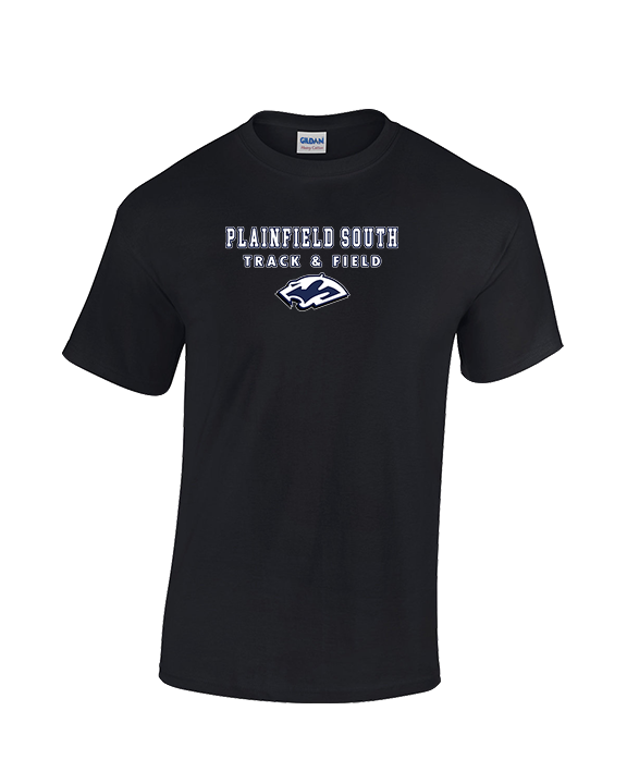 Plainfield South HS Track & Field Block - Cotton T-Shirt
