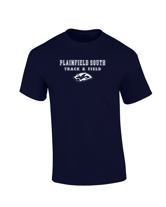 Plainfield South HS Track & Field Block - Cotton T-Shirt