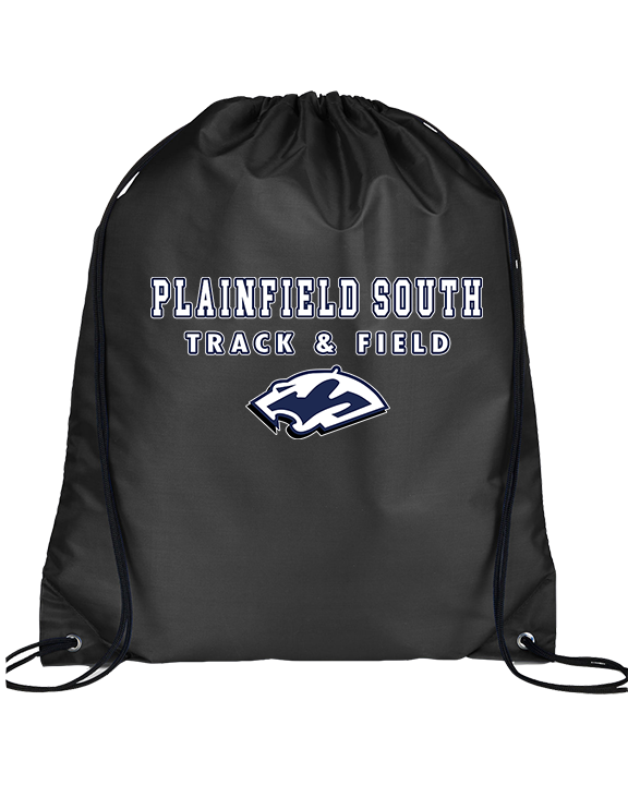 Plainfield South HS Track & Field Block - Drawstring Bag