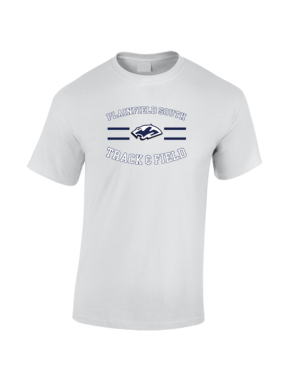 Plainfield South HS Track & Field Curve - Cotton T-Shirt