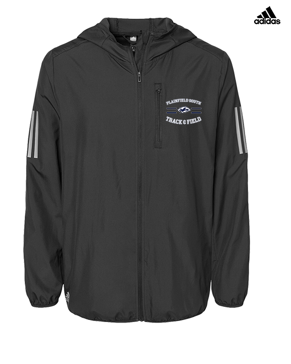 Plainfield South HS Track & Field Curve - Mens Adidas Full Zip Jacket