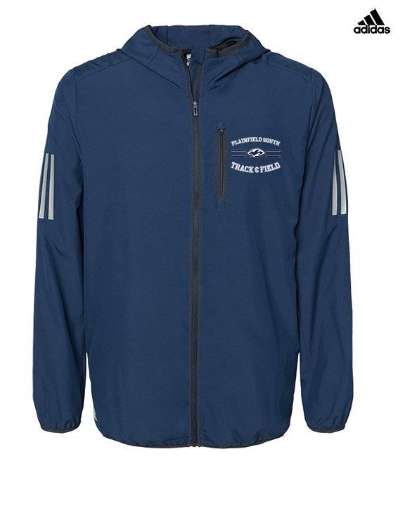 Plainfield South HS Track & Field Curve - Mens Adidas Full Zip Jacket