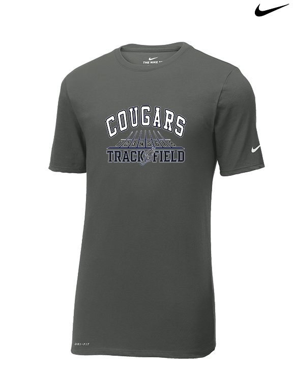 Plainfield South HS Track & Field Lanes - Mens Nike Cotton Poly Tee
