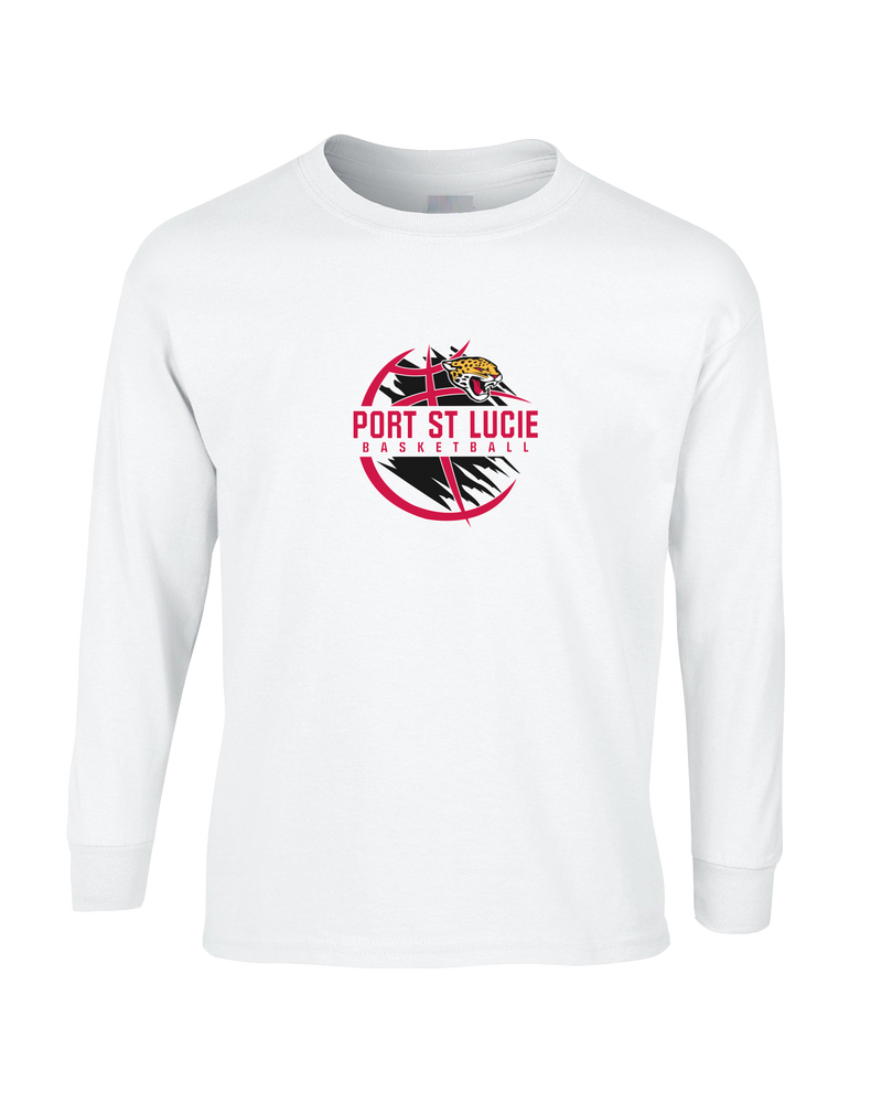 Port St. Lucie HS Boys Basketball Main Logo - Mens Cotton Long Sleeve