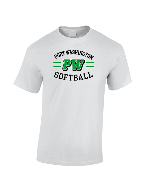 Port Washington HS Softball Curve - Cotton T-Shirt
