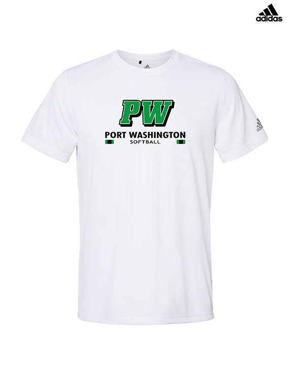 Port Washington HS Softball Stacked - Mens Adidas Performance Shirt