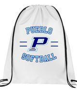 Pueblo Athletic Booster Softball Curve - Drawstring Bag